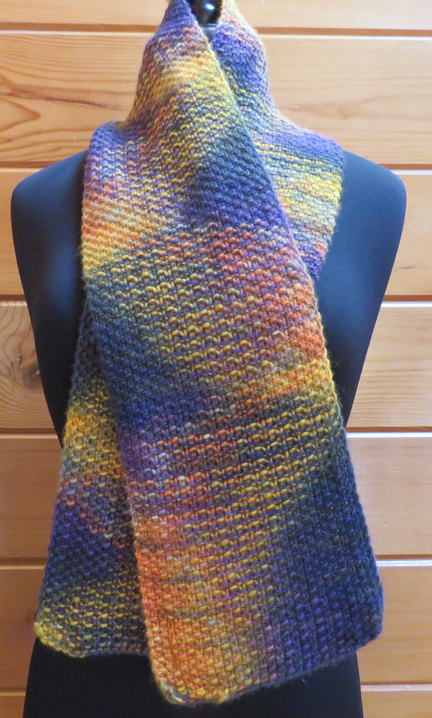Moss Stitch Scarf.