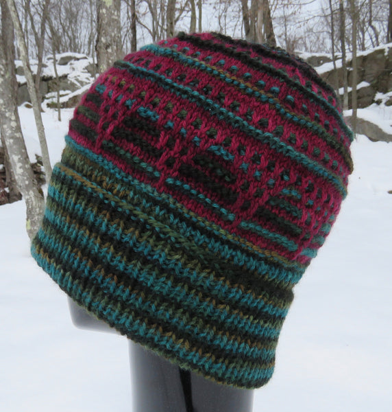 Pattern - Hat- Triangle Slip Stitch PLAIN Hat - Sport Weight - 2407