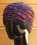Honey Comb Hat in SW Merino - BULKY Walnut/Wine