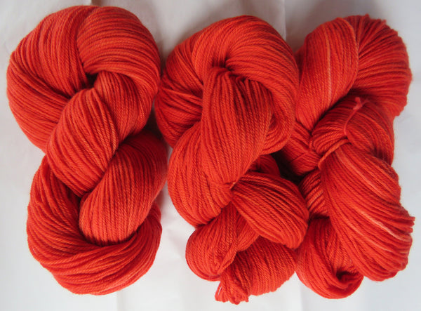 Fine Organic Merino - Sport Weight -  Bright Red A