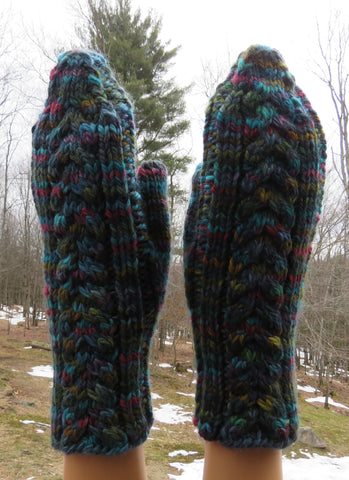 Pattern - Mittens 2300 - Mittens w Cables vs 2 - SW Merino - Bulky - 2300
