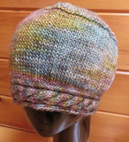 Cable Brim Hat in Merino DK Single Ply in Sea Oak