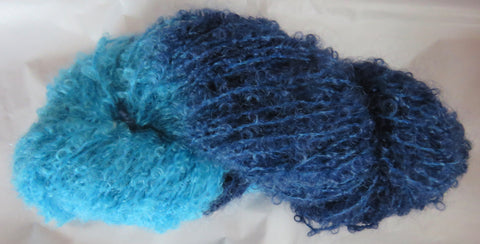 Mohair Loop - Medium Boucle - Turquoise & Blues