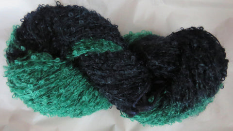 Mohair Loop - Medium Boucle - Greens & Navy (DARK)