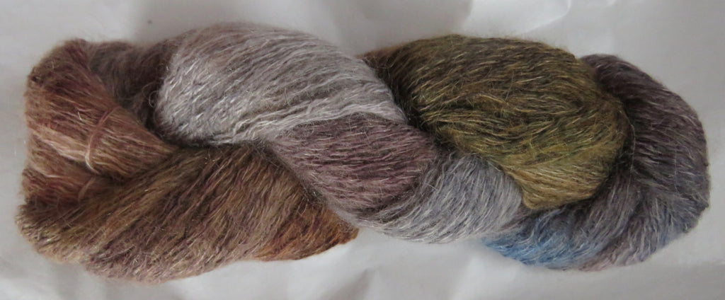 Vintage? Skein Tan Yarn- Kid Mohair, Silk, Viscose Nylon Wool- ENGLAND-  1.75 oz