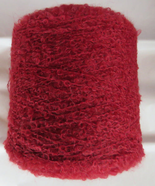 SPECIAL - MOHAIR BOUCLE vs 2 - Dark Red 28.5 oz