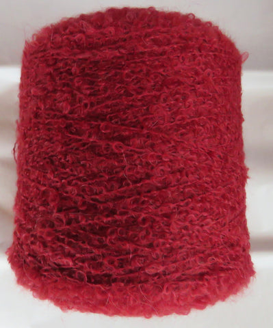SPECIAL - MOHAIR BOUCLE vs 2 - Dark Red 28.5 oz