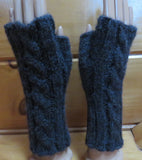 Pattern - Mittens - Fingerless Cable Mittens in Super Fine Alpaca - 552