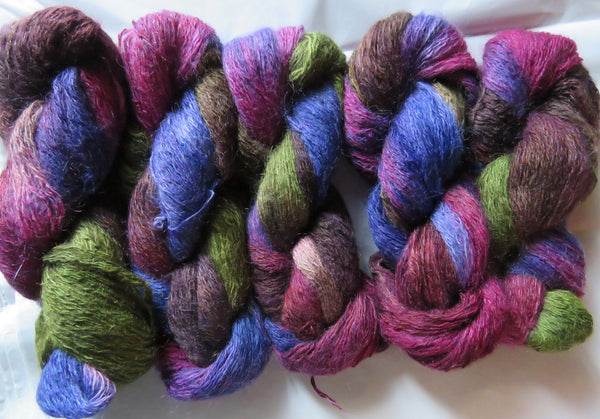 Merino/Kid Mohair/Nylon - Berry Fields