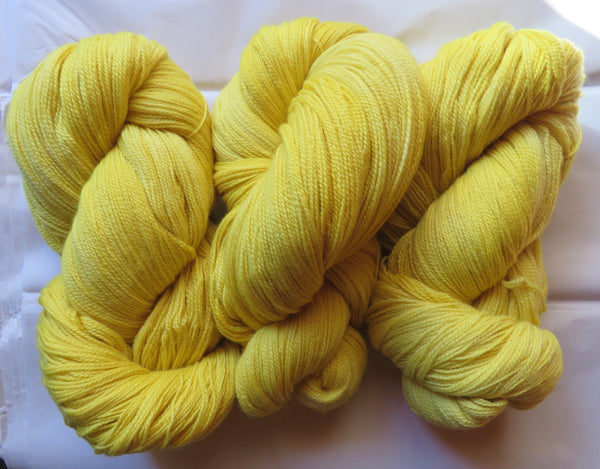 Fine Organic Merino - Fingering  - 8 oz -  YELLOW 2431