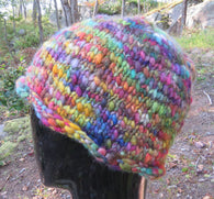 Pattern - Hat - Cozy Rolled Brim Hat / Fleece Artist's Slubby Mix yarn - 2309