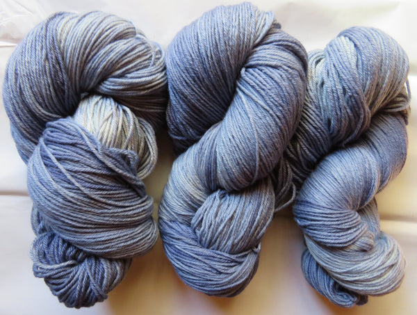 Fine Organic Merino - Worsted  - 8 oz -  Blues 24-12