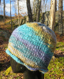 Pattern - Hat - Cozy Rolled Brim Hat / Fleece Artist's Slubby Mix yarn - 2309