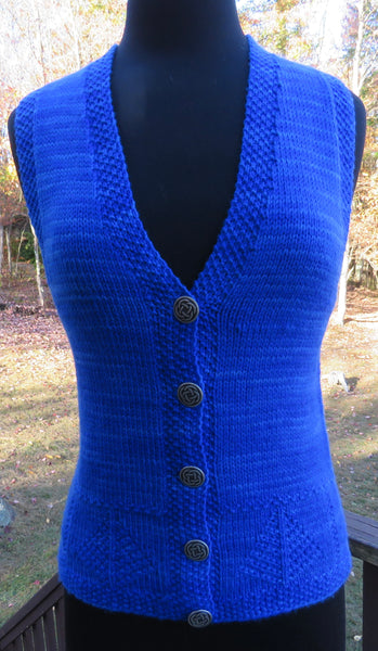 Pattern - Vest - Tree of Life Vest - ANY  Worsted Weight YARN - 640