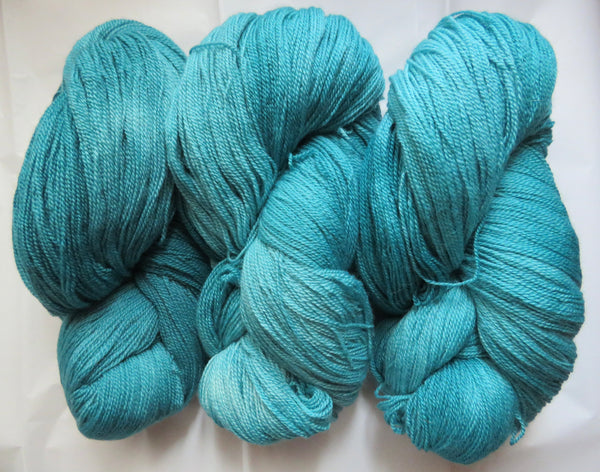 Fine Organic Merino - Fingering  - 8 oz -  Teals 2536