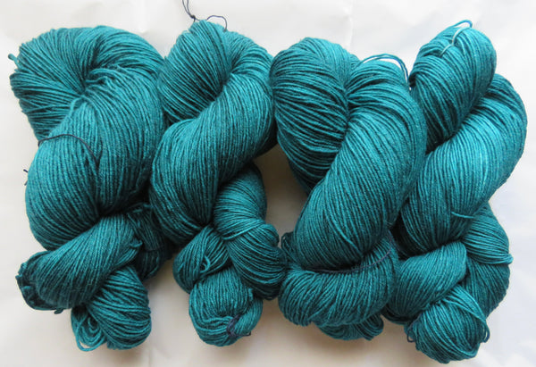 Yak Sock  - Fingering Weight - Teals 2506