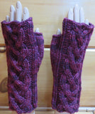 Pattern - Mittens - Fingerless Mittens w Cables vs 3 - SW Merino - Bulky - 2003