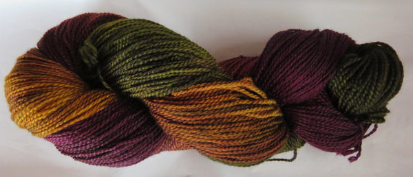 Fine Merino - Fine Sport Weight Yarn - Cedar/Amber/Aubergine 21