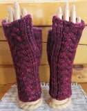 Pattern - Mittens  2005 - Fingerless Mittens w Cables vs 2 - SW Merino - Bulky - 2005
