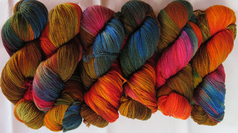 Fine Merino - Fine Sport Weight Yarn -  Autumn Rainbow A3