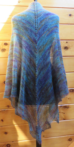 Light Shawl in Brushed Kid Mohair & Silk in November Sky Colorway
