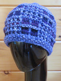 Honey Comb Hat in SW Merino - Bulky - Lavender/Aubergine