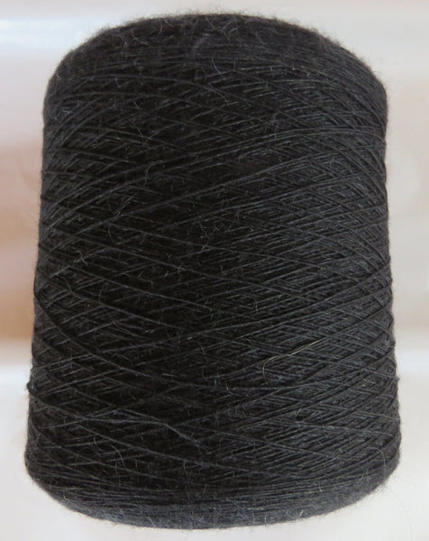 SPECIAL - Fine LACE  - Single Ply WOOL &  MOHAIR - Black