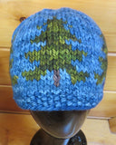 White Pines Hat in SW Merino - Bulky in Colonial Blue