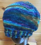Cable Brim Hat in Merino DK Single Ply in Earth Day