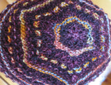 Textured Hat - seen from the top - in yarnhygge.com Hand dyed Merino DK Singles