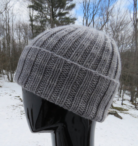Pattern - Hat - Traditional Ribbed Watchman/Woman Cap in  DK or Worsted Weight - 681