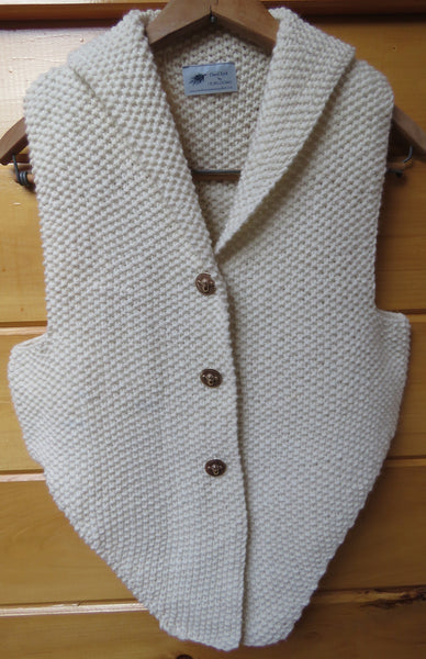 Pattern - Vest - Moss Stitch Vest - Wool & Cashmere or Worsted