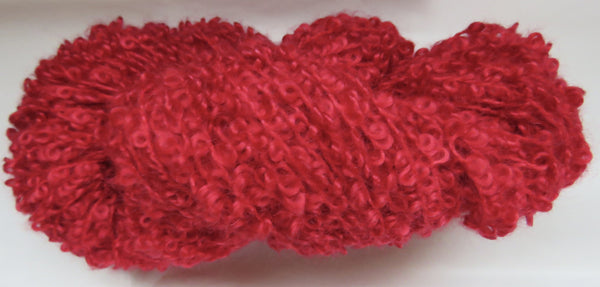 Large Boucle Mohair - Bulky Weight - Red - 17-3-1