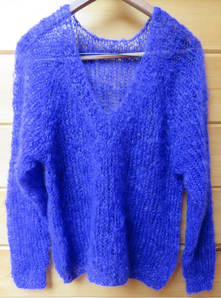 Pattern - Sweater - V-Neck "Vams" in Brushed Kid Mohair - 1002